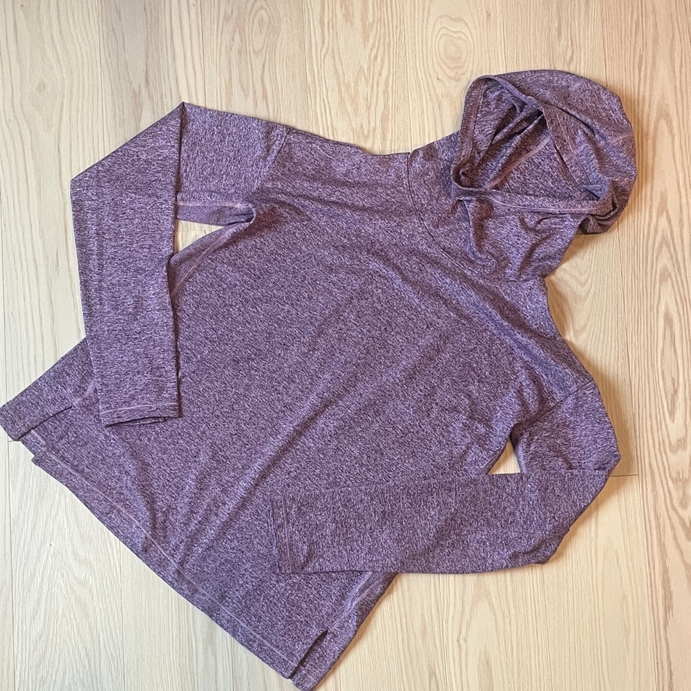 Athleta Heathered Purple Hoodie